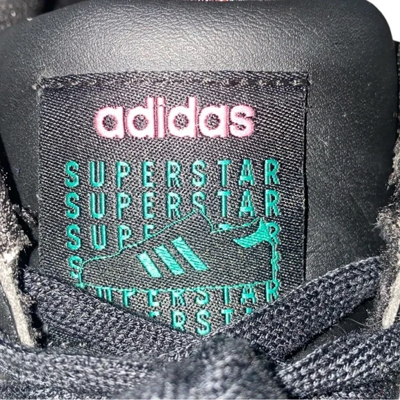 Adidas Originals Men's Superstar Low Top Logo Patchwork Sneakers Size 8